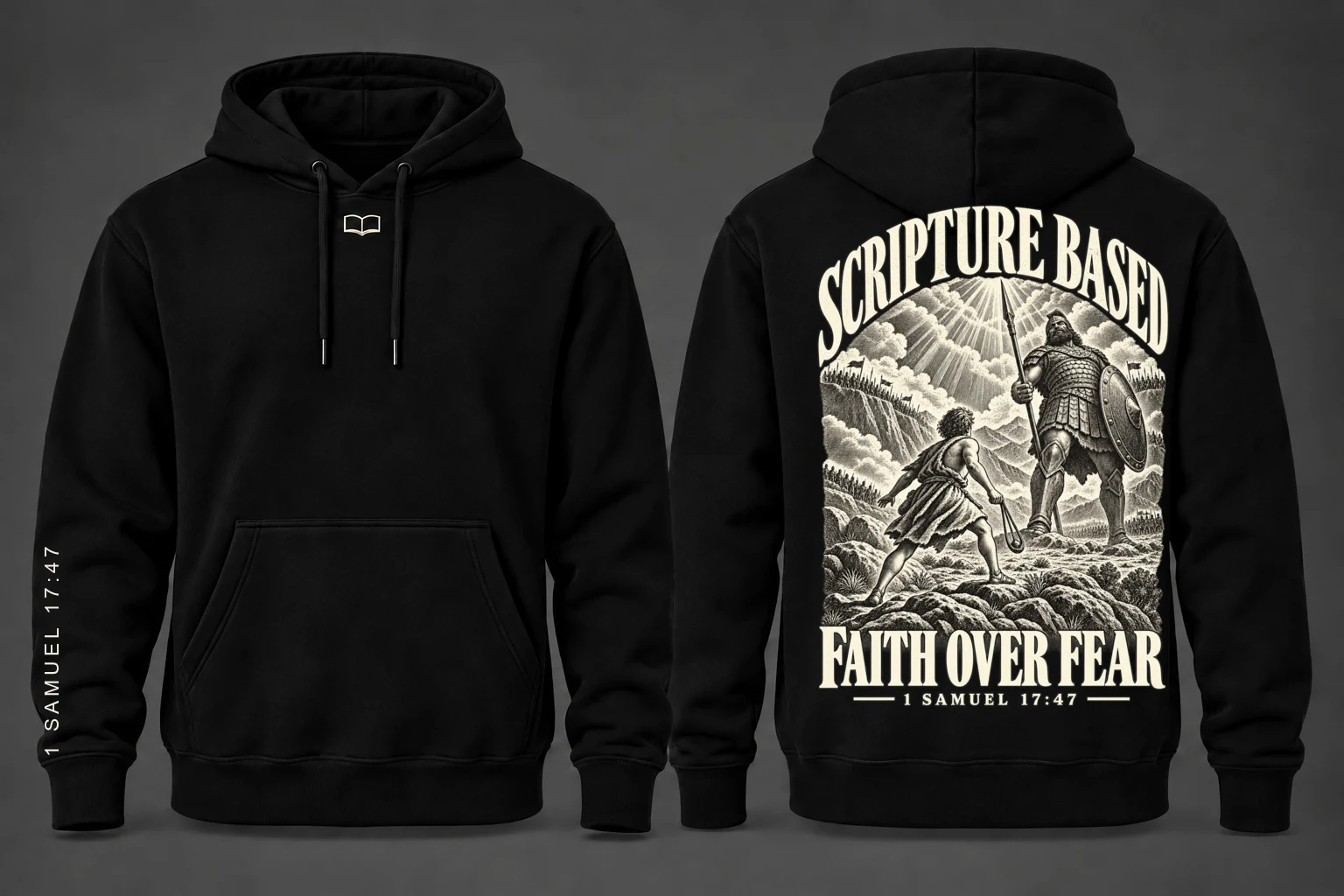 Faith Over Fear hoodie front and back